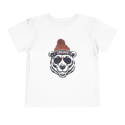 Chicago Bear Toddler Tee — Cool Beanie Bear Kids Shirt
